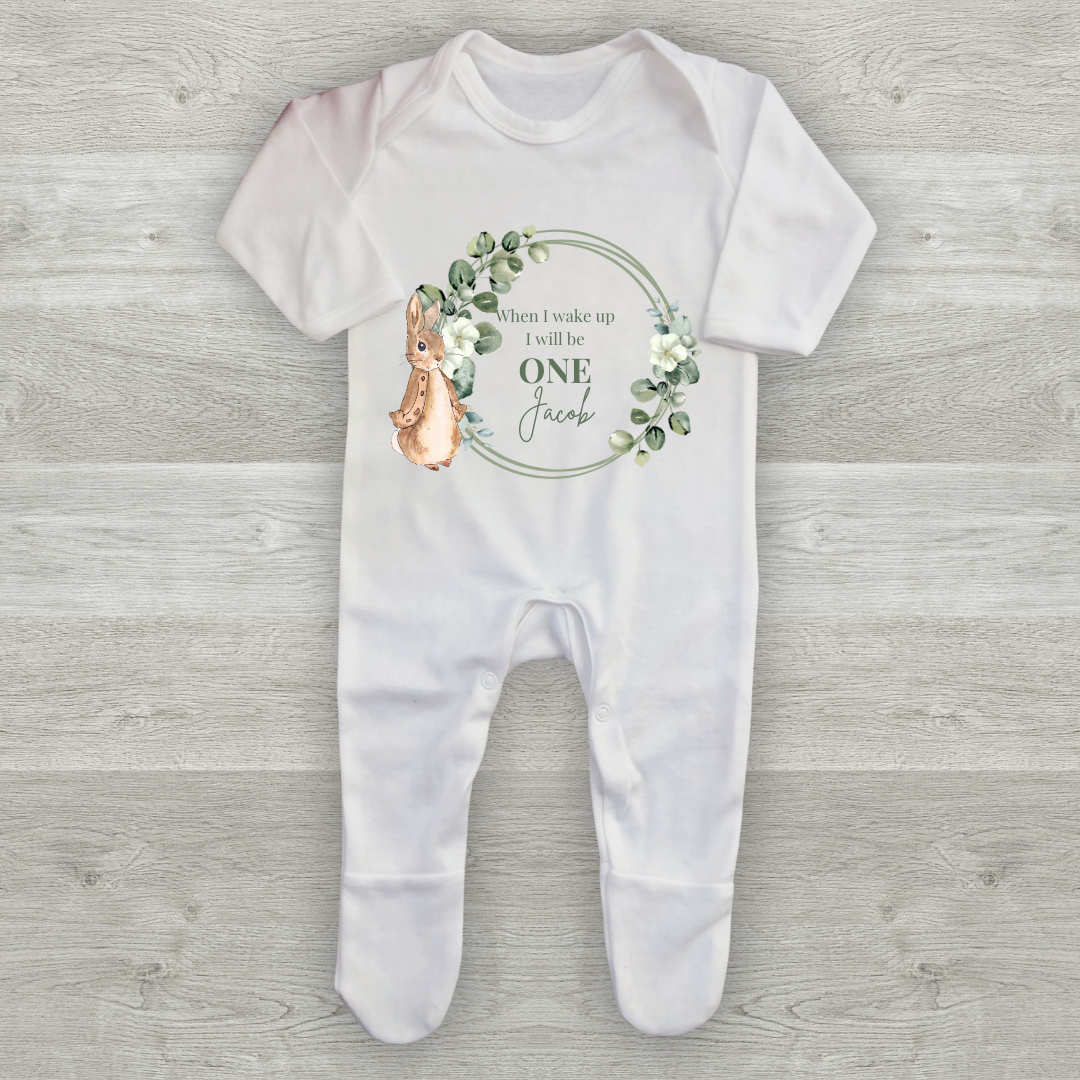 Personalised 'When I Wake Up I Will Be...' Sleepsuit