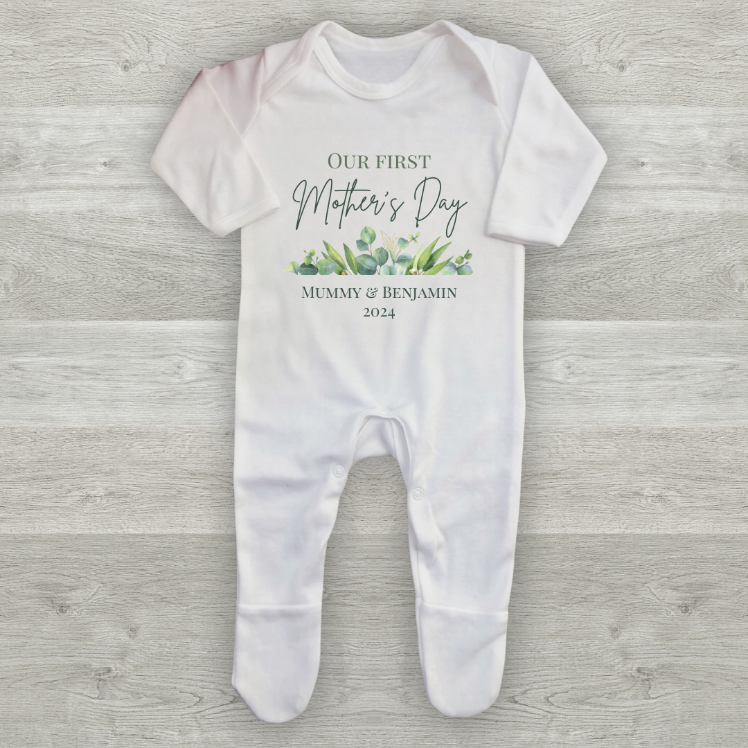 Personalised 'My 1st Mother's Day' Sleepsuit