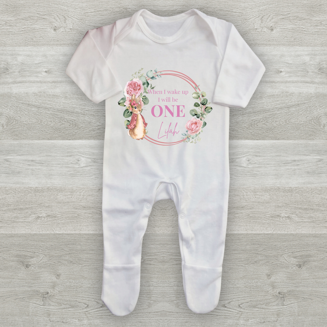 Personalised 'When I Wake Up I Will Be...' Sleepsuit