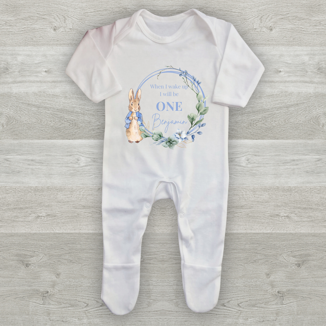 Personalised 'When I Wake Up I Will Be...' Sleepsuit