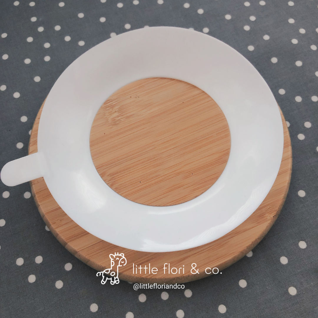 Personalised Wooden Suction Plate | Bamboo Wood | Laser Engraved | Baby Feeding | Baby Weaning